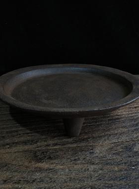 古董古玩热卖收藏铸铁材质火炉底盘接灰底座民俗怀旧工艺实用收藏