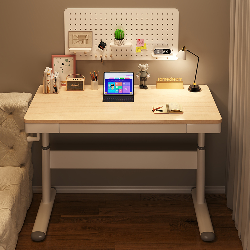 儿童学习桌手动升降书桌家用小学生简易课桌椅套装小孩作业书桌