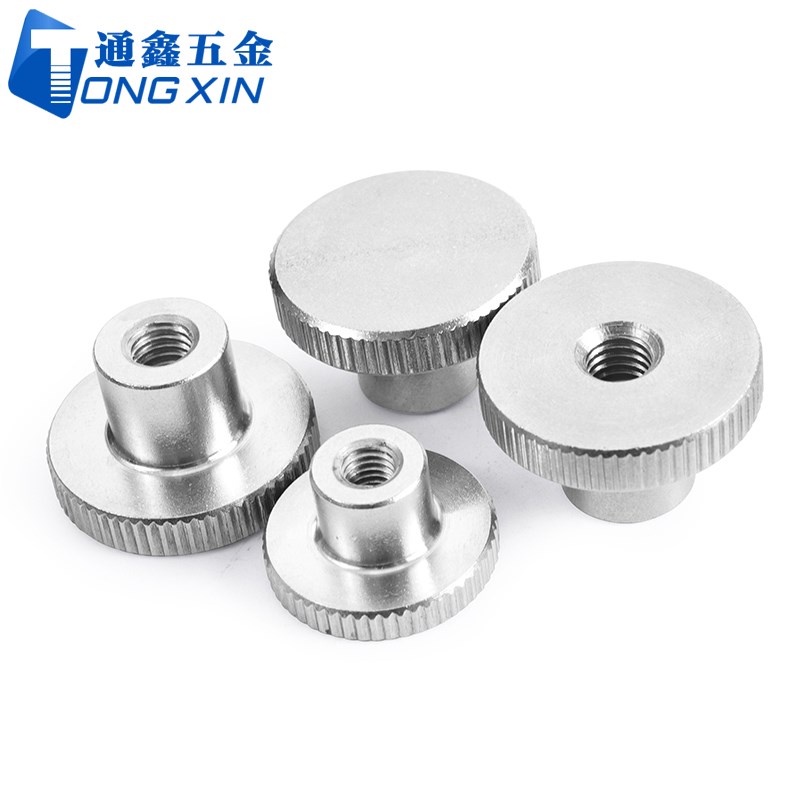304不锈钢滚花手拧台阶螺母通闷孔螺帽套DIN466  M2M3M4M5M6M8M10