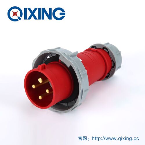 QX294启星4芯32A欧标新能源环保材料耦合器电源线航空插工业插头