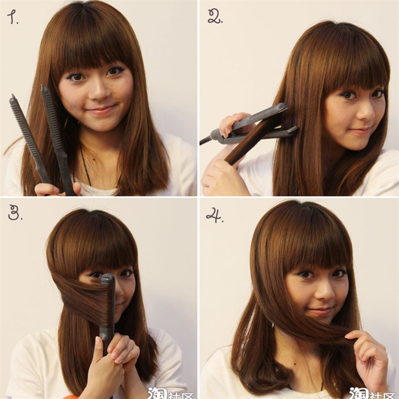 化妆师跟妆直发器卷发棒半圆弧形夹板直卷两用内扣刘海烫发根玉米