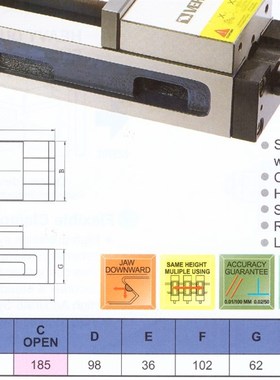 原台湾鹰牌 自定心虎钳 双头角固求心虎钳 铣床精密平口钳 VCV-44