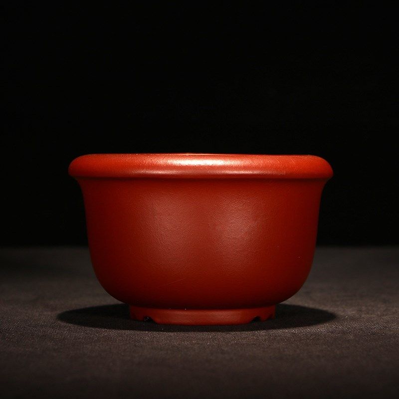 紫砂花盆透气微型迷你手掌豆盆特小巧大红袍菖蒲多肉盆景金钟圆盆