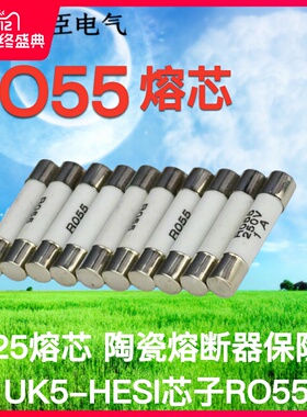 RO55 5*25熔芯6A 5*20陶瓷熔断器保险丝UK5-HESI熔芯5*20玻璃芯子