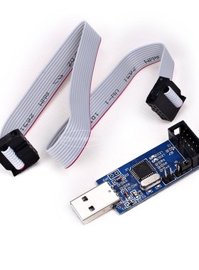 LC-01 51 AVR 编程器 ISP USBASP下载器 USBISP 下载线