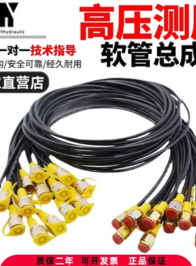 高压测压软管总成63MPA压力表测试液压油管接头DN2/3*6测压管接头