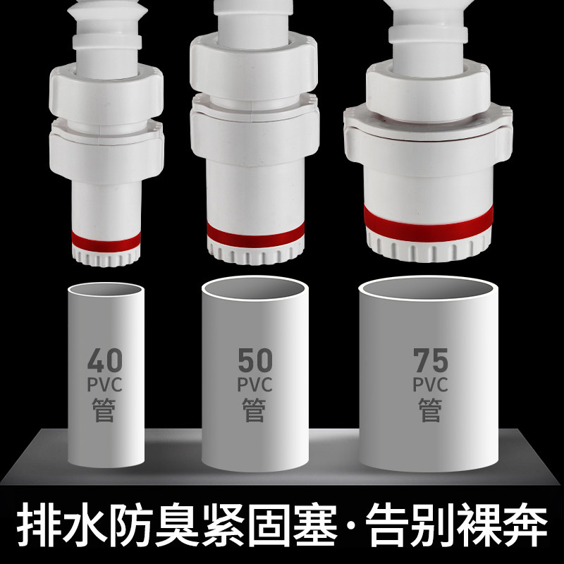 下水管防返臭神器防臭密封圈下水道洗手盆堵口器排水管密封塞厨房