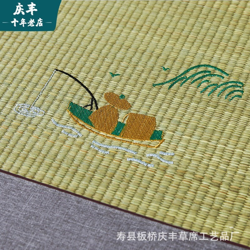 现货速发?草席蘭草席可批家用兰草席子凉席折叠加厚加密草编凉席