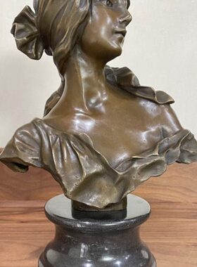 铜雕塑西洋美女头像铜工艺品铜像欧式古典家居装饰品摆件商务礼品