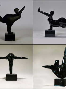 人物雕塑摆件酒店配饰样板房间客厅摆设玄关装饰R简约家居饰品定