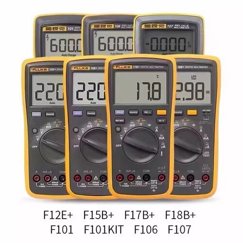 FLUKE福禄克F15B+/F17B+/F101/106/F107/18B高精度数字万用表12E+
