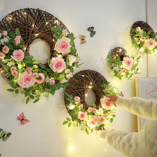 仿真花壁挂墙壁装饰品挂件墙面装饰花客厅卧室背景墙花艺橱窗布置