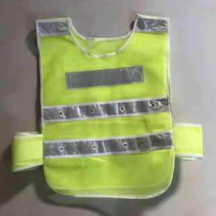 充电式LED反光背心带灯反光马甲反光安全服反光衣骑行反光服