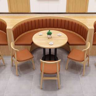 西餐厅卡座沙发茶楼面馆快餐饭店湘菜主题餐厅靠墙商用储物卡座