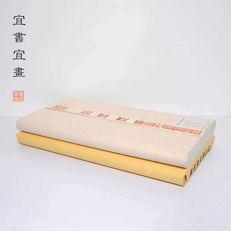 初学者书法练习用纸生宣纸半生熟国画练毛笔字四尺三尺对开作品纸