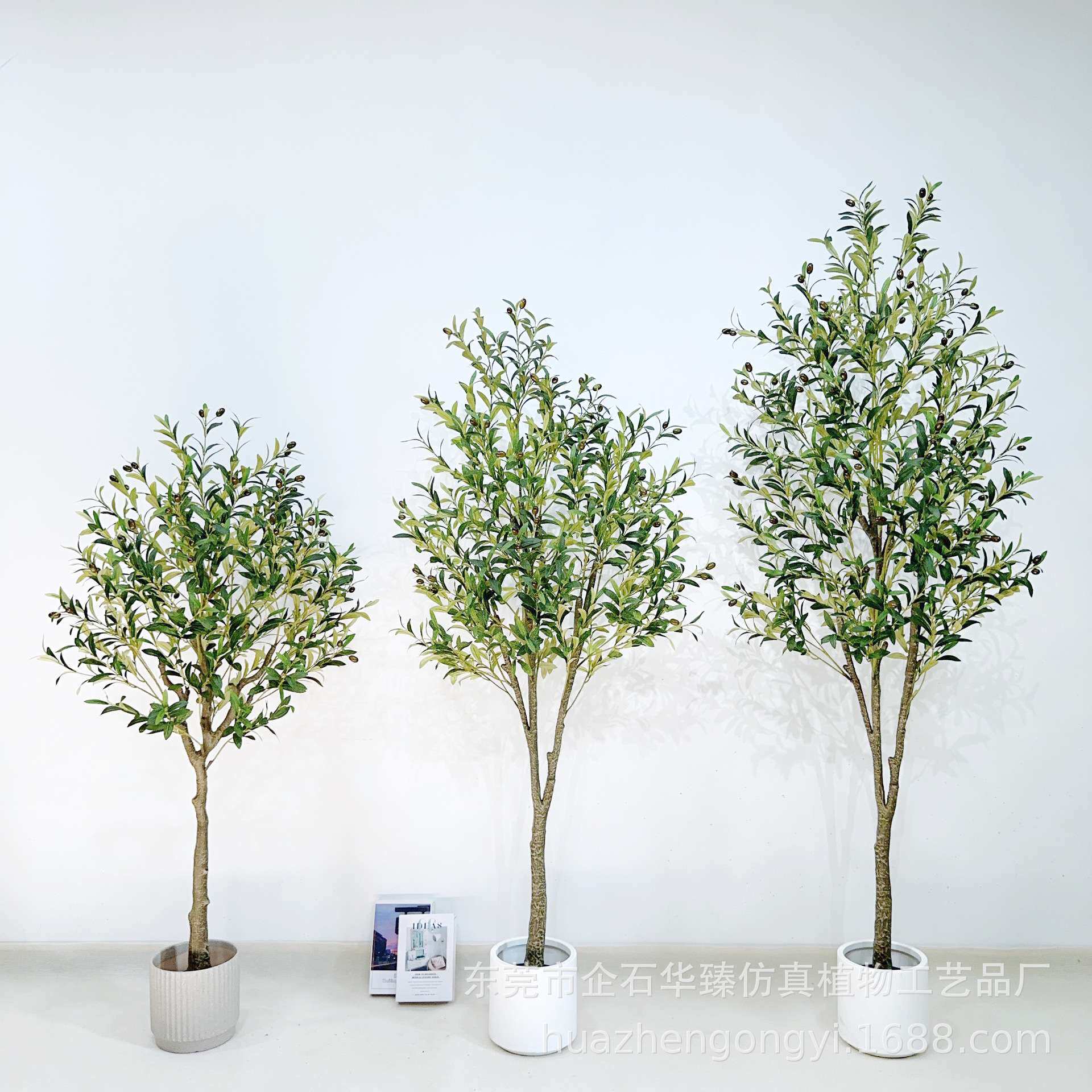 仿真橄榄树绿植盆栽家居客厅大型落地装饰人造假树可拆装带果橄榄