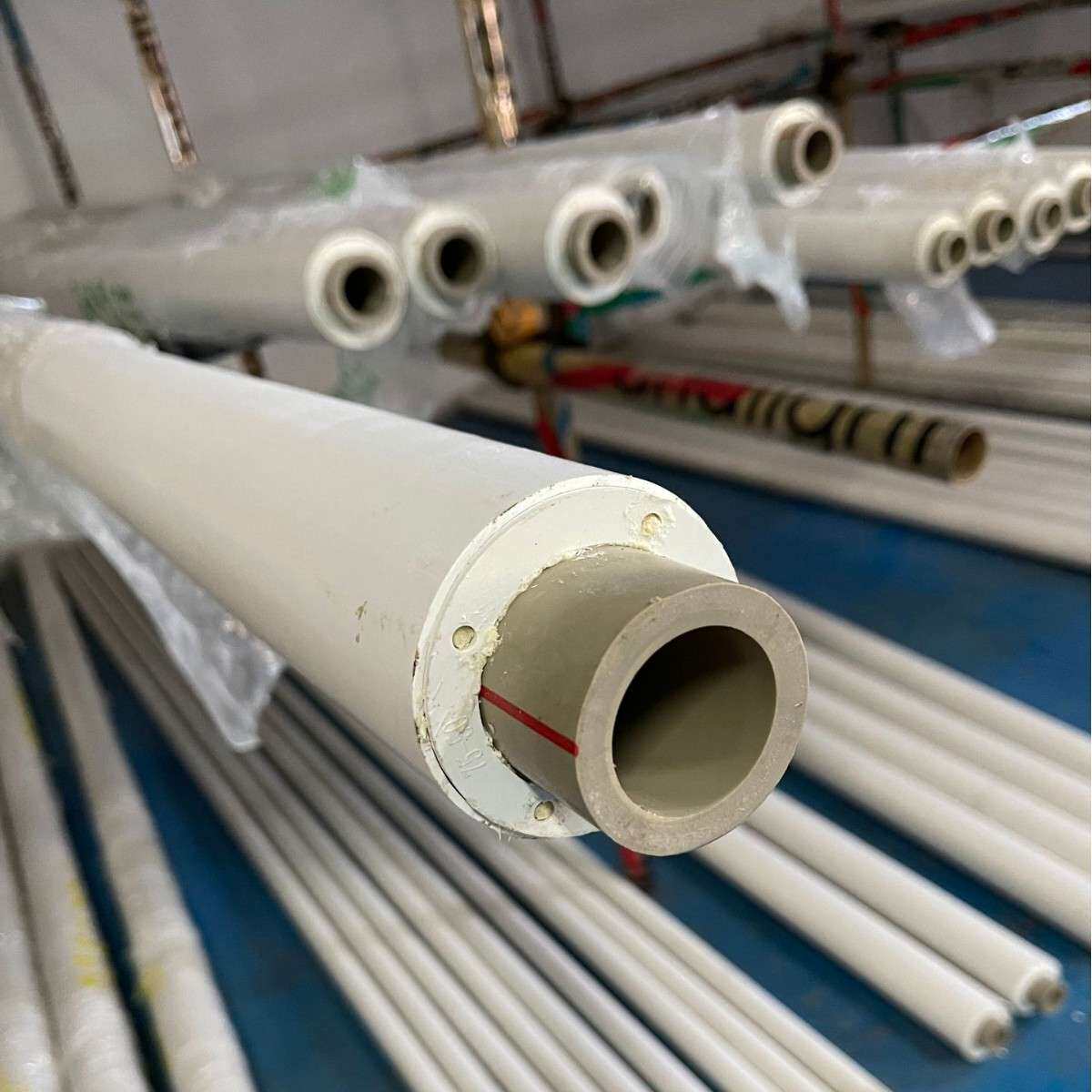 联塑ppr浇地管双壁管聚氨酯保温材料地热管直埋保温管pvc冷热水管