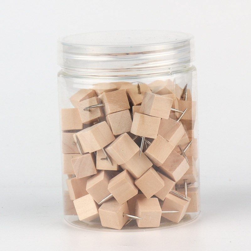 100枚方形实木图钉桶装软木钉幼儿园创意图钉摁钉照片固定工字钉,玩具/童车/益智/积木/模型,其它玩具,淘宝优惠券,粉丝福利购,淘宝优惠卷