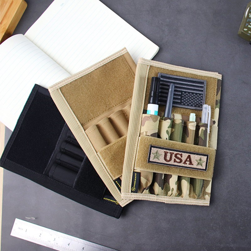 KOSIBATE户外战术备忘录封面战事笔记本日记本书皮多功能笔袋迷彩
