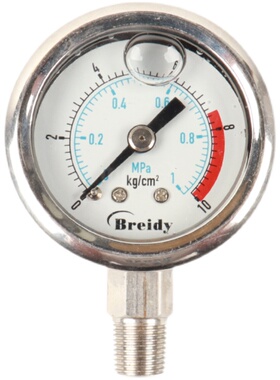 压力表YN40BF全不锈钢耐震压力表测水压气压通用0-1.6/100mpa多量