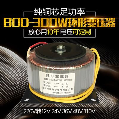 环牛BOD300W380V220V转12V24V48V110V环形变压器定做电源交流隔离