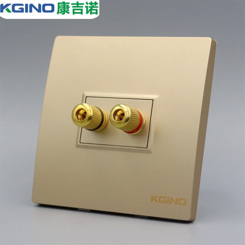 香槟金色86型二位双头音箱插座 双位环绕音箱多媒体音响墙壁面板,纺织面料/辅料/配套,服装加工设备,淘宝优惠券,粉丝福利购,淘宝优惠卷