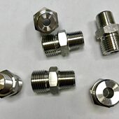 一边 不锈钢双外丝 四分 一边G1 DN15 NPT3