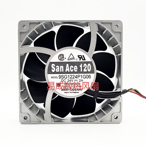 全新 三洋 SANYO 9SG1224P1G06 12038 24V 2A 大风量轴流散热风扇