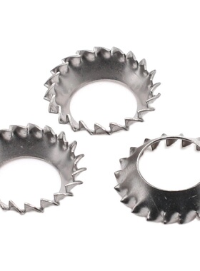 304不锈钢锥型锯齿锁紧垫圈DIN6798V外齿锁紧漏斗GB956.2锯形3-10