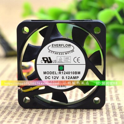 原装 EVERFLOW 4010 12V 0.12A R124010BM 4CM 机箱 散热风扇