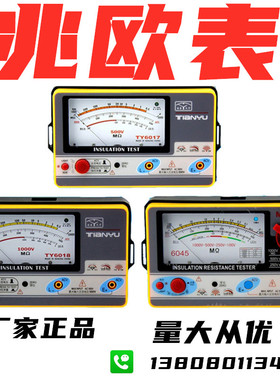 天宇TY6017/6018/6045型绝缘电阻表兆欧表500V/1000V摇表电子摇表