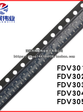 FDV304P 302 301N 305 303 贴片SOT-23 三极管MOS场效应晶体管