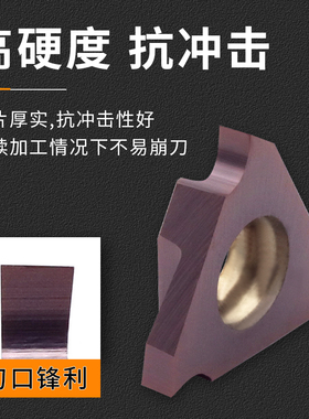 数控三角卡簧浅槽刀片TGF32L100/200/300cnc内槽立装割槽切槽刀片