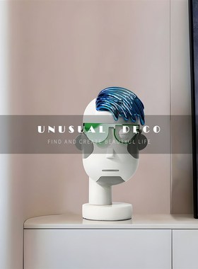 现代极简北欧样板间饰品机器人像摆件G客厅玄关书房儿童房桌面饰