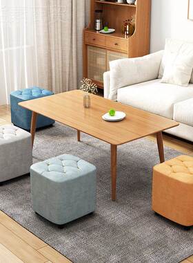 小凳子轻奢家GUZ用布换凳门口穿鞋凳矮茶几凳创意科技沙发脚鞋踏