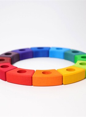 Grimms格林彩虹摆件小件火烈鸟烛台动物花儿童益智装饰玩具3