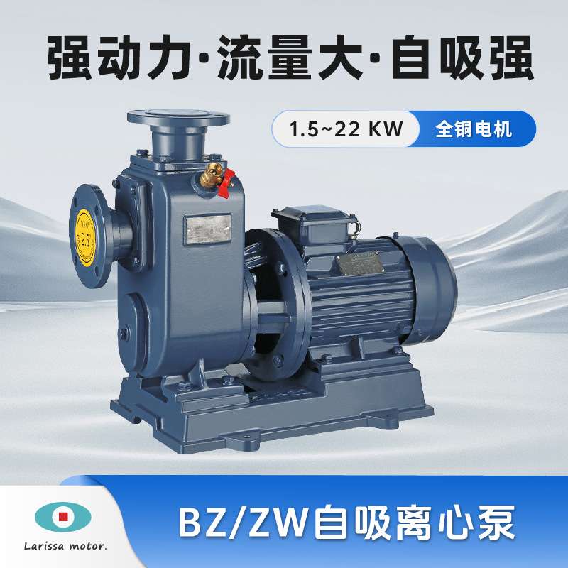 BZ自吸泵卧式管道离心泵380v污水泵抽水ZW自吸式无堵塞排污泵工业