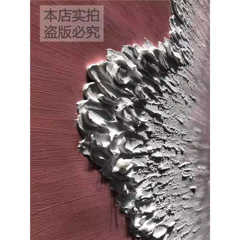 手绘海浪厚肌理油画轻奢客厅装饰画抽象立体入户玄关走廊背景挂画图片