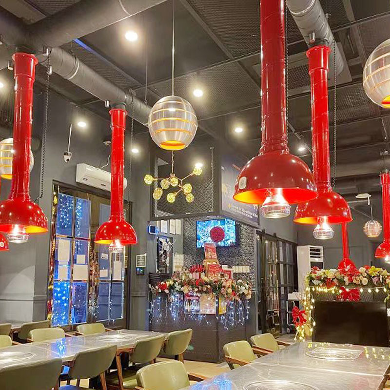 韩式烤肉店排烟设备烧烤排烟管伸缩升降J抽烟机上排风吸油烟机商