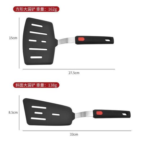 硅胶厨具套装 不锈钢柄煎铲漏铲厨房用具烹饪铲子 硅胶锅铲5件套