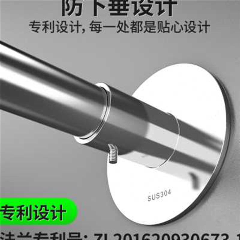 新款U形浴帘杆套装卫生间挡水条浴室淋浴隔断帘防水免打孔涤纶磁
