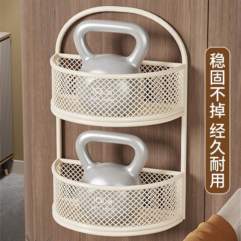 墙面置物架客厅铁艺装饰花篮玄关免打孔摆件放置卧室房间饰品摆放