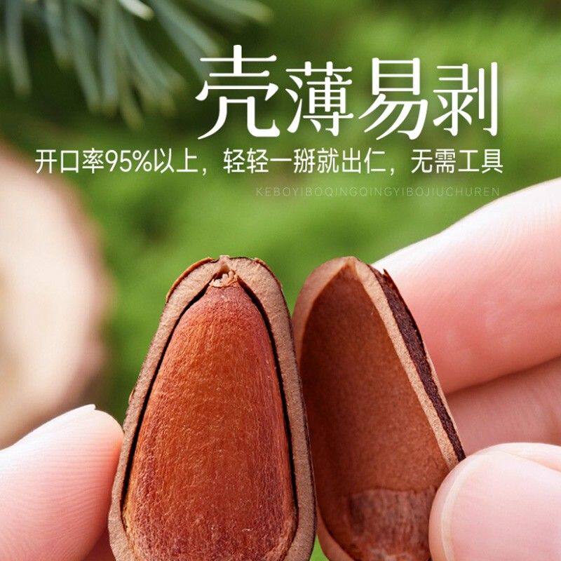 新货东北开口松子500g松子罐装手剥大颗粒坚果炒货零食【支持试吃