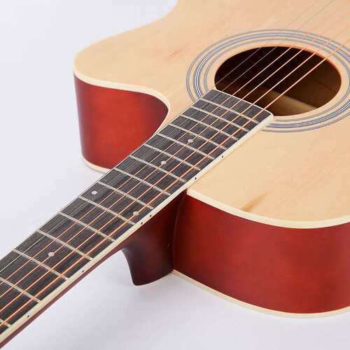 民谣吉他吉他工厂直供40寸木吉他全椴木包边出口外贸guitar