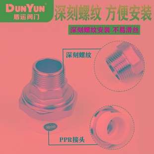 盾运PPR内牙外牙活接型管件4分6分1寸内外丝活接DN20