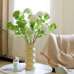 玐玖琦珥高品质假花仿真花摆设三头谜夏绣球保湿 手感花艺客厅摆件