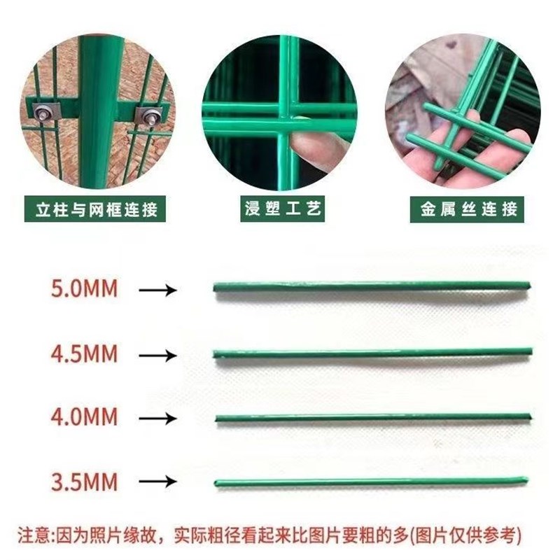 高速公路水库防护网小区圈地铁丝网双边丝O护栏网钢丝网围栏栅栏