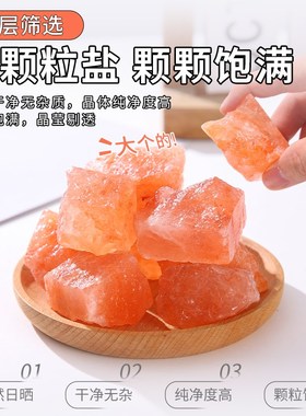 喜马拉雅粗粉玫瑰盐净宅全套大颗粒盐石搬家新居卫生间御守盐摆件