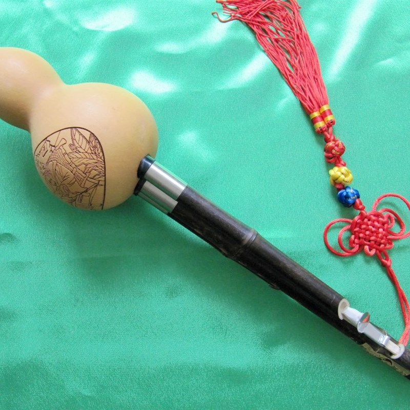 傣丝南韵精品专业演奏型优质紫竹皮套可拆三音推拉式C调葫芦丝