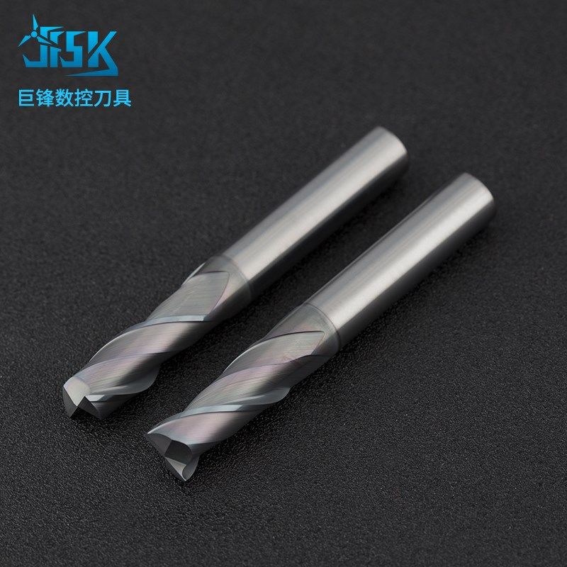 JFSK巨锋65度钨钢铣刀2刃键槽二刃平底不锈钢加长硬质合金立铣刀